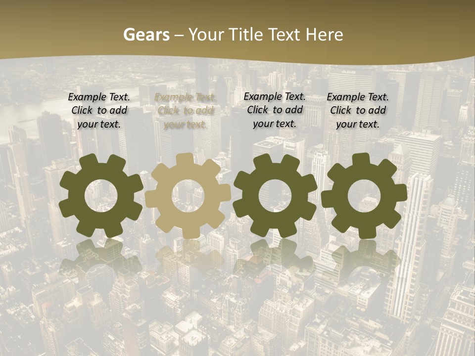 An Aerial View Of A City With Skyscrapers PowerPoint Template