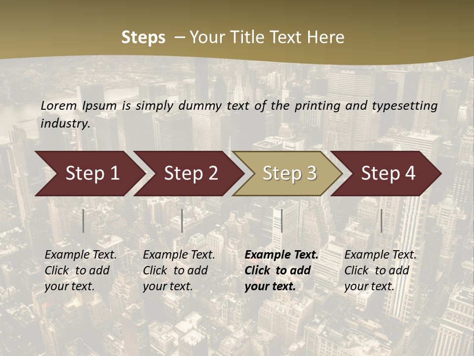 An Aerial View Of A City With Skyscrapers PowerPoint Template