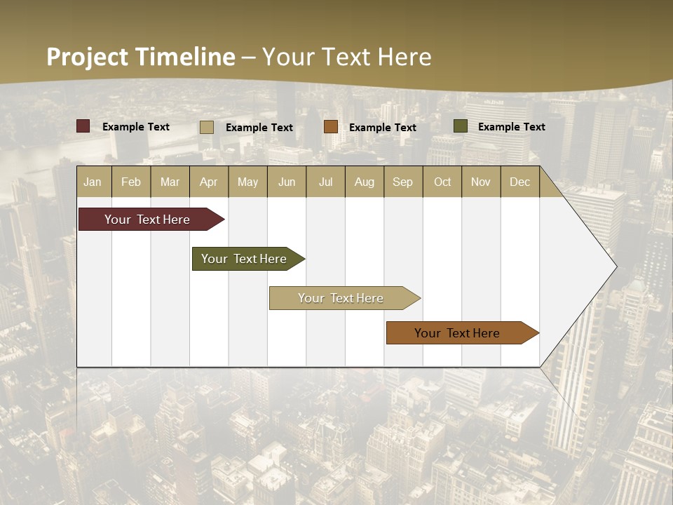 An Aerial View Of A City With Skyscrapers PowerPoint Template