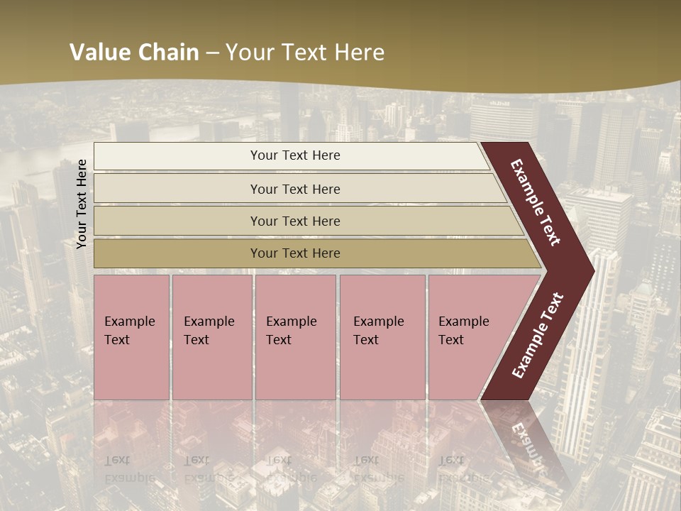 An Aerial View Of A City With Skyscrapers PowerPoint Template