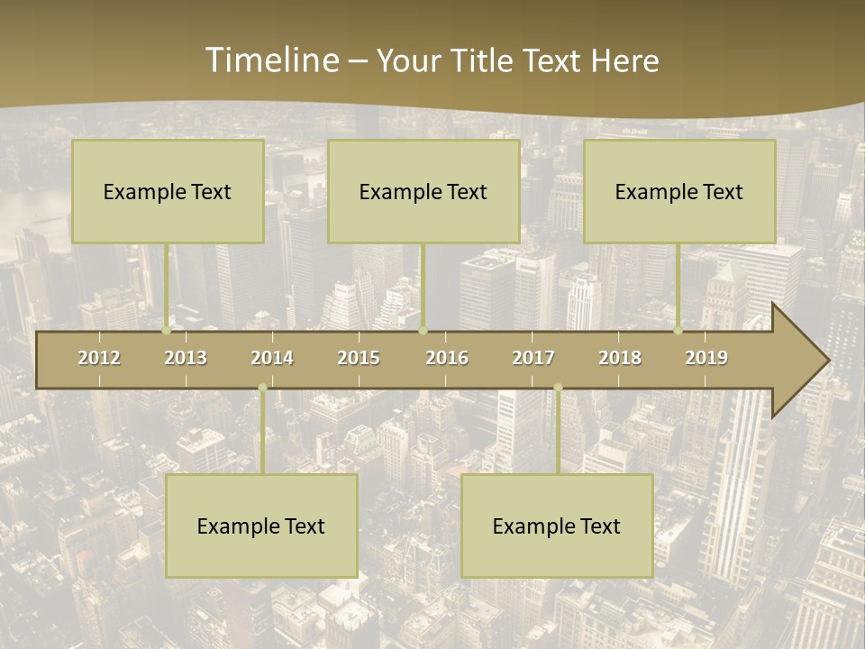An Aerial View Of A City With Skyscrapers PowerPoint Template