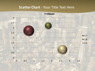 An Aerial View Of A City With Skyscrapers PowerPoint Template