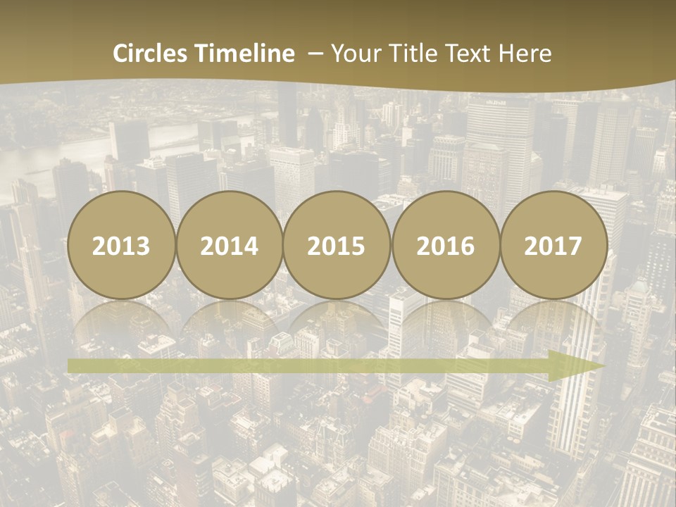 An Aerial View Of A City With Skyscrapers PowerPoint Template