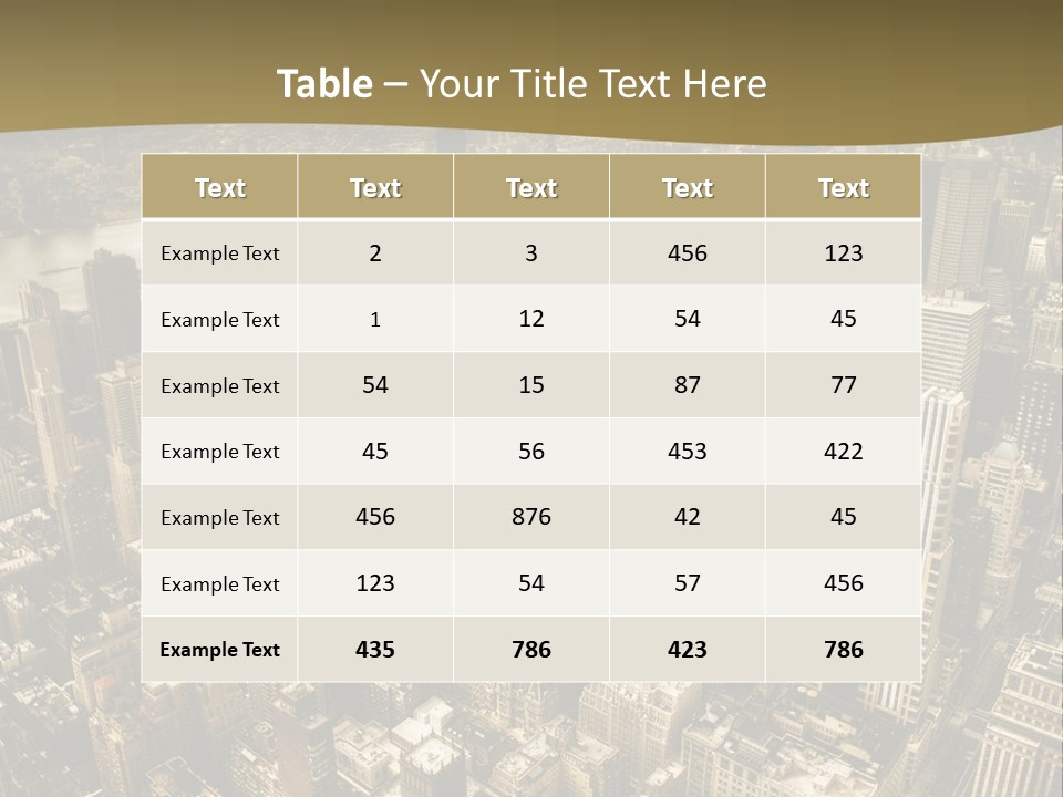An Aerial View Of A City With Skyscrapers PowerPoint Template