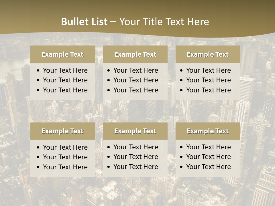 An Aerial View Of A City With Skyscrapers PowerPoint Template