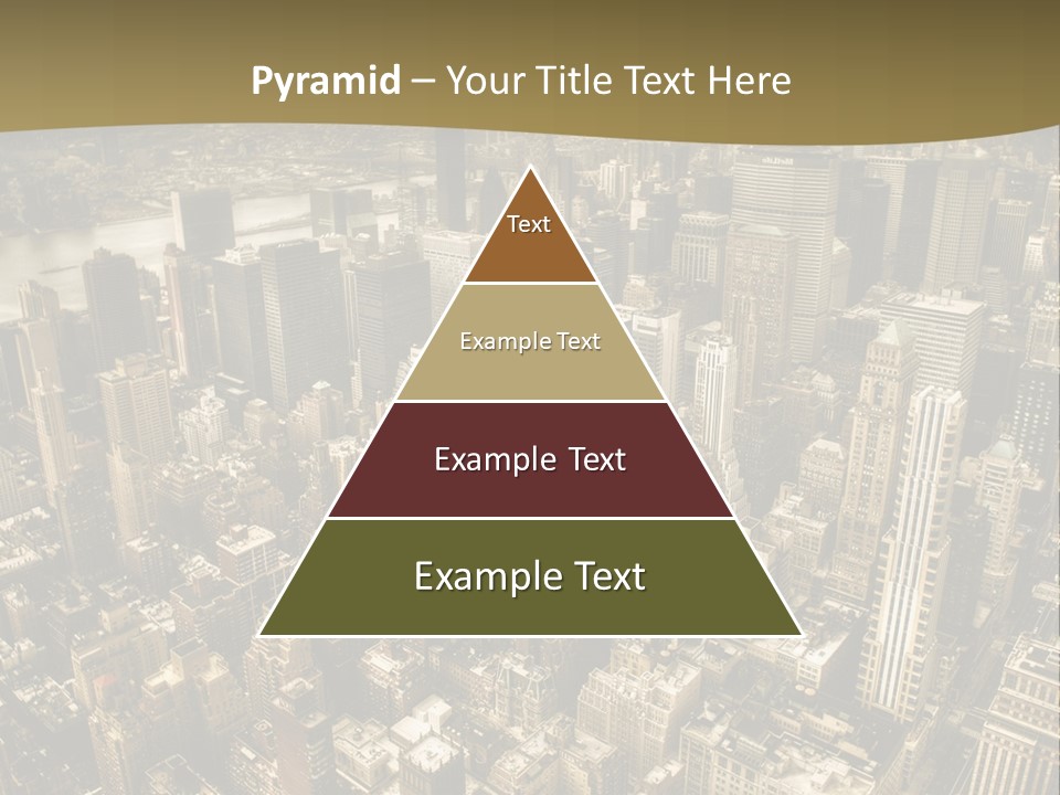 An Aerial View Of A City With Skyscrapers PowerPoint Template