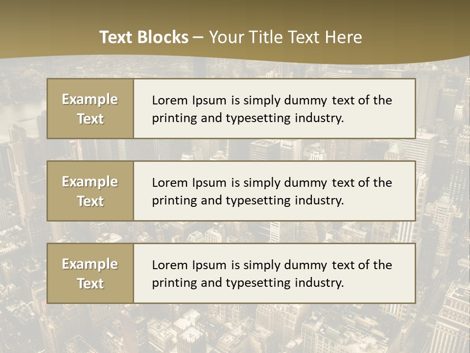 An Aerial View Of A City With Skyscrapers PowerPoint Template