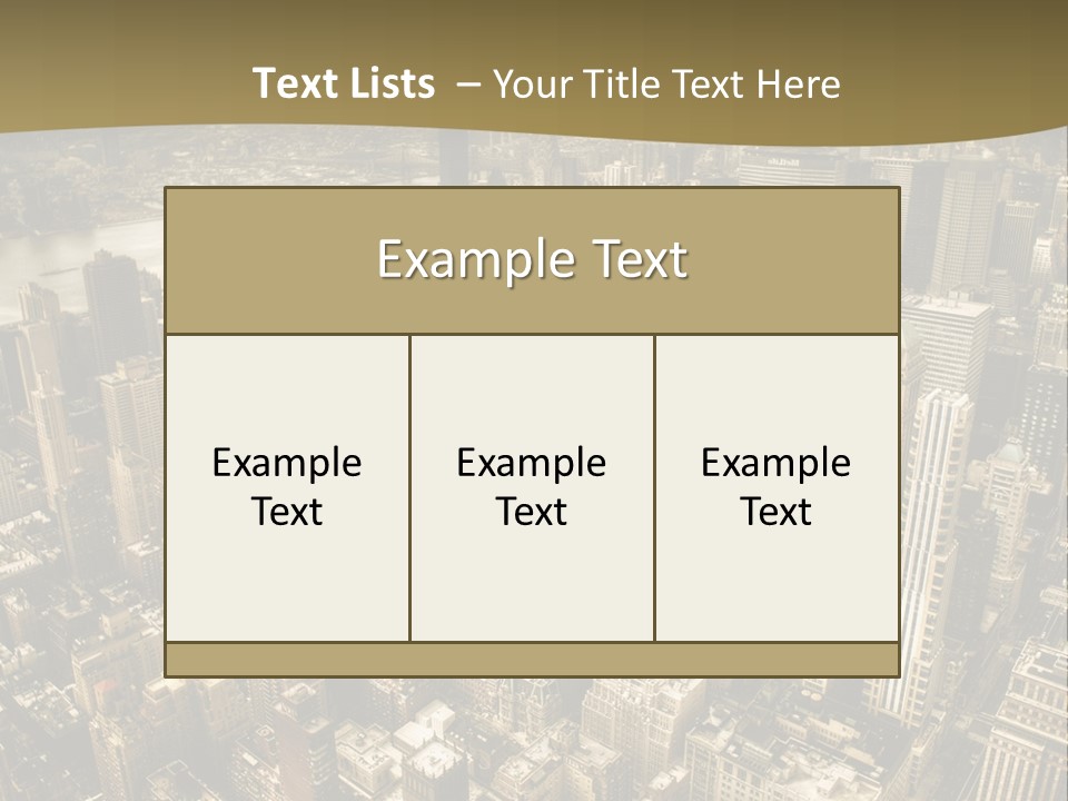An Aerial View Of A City With Skyscrapers PowerPoint Template