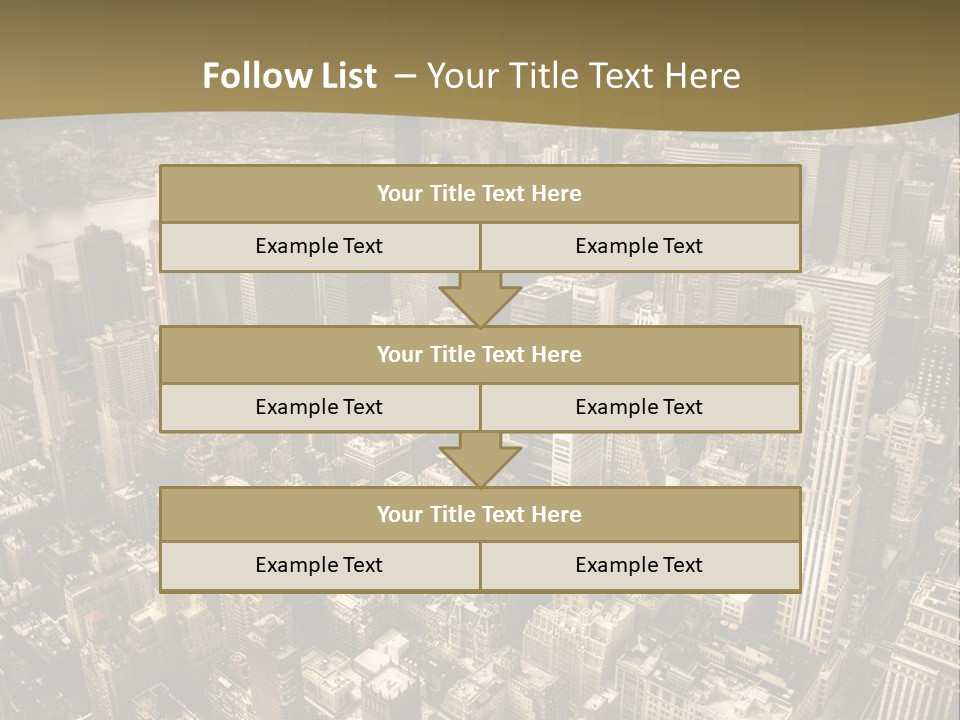 An Aerial View Of A City With Skyscrapers PowerPoint Template
