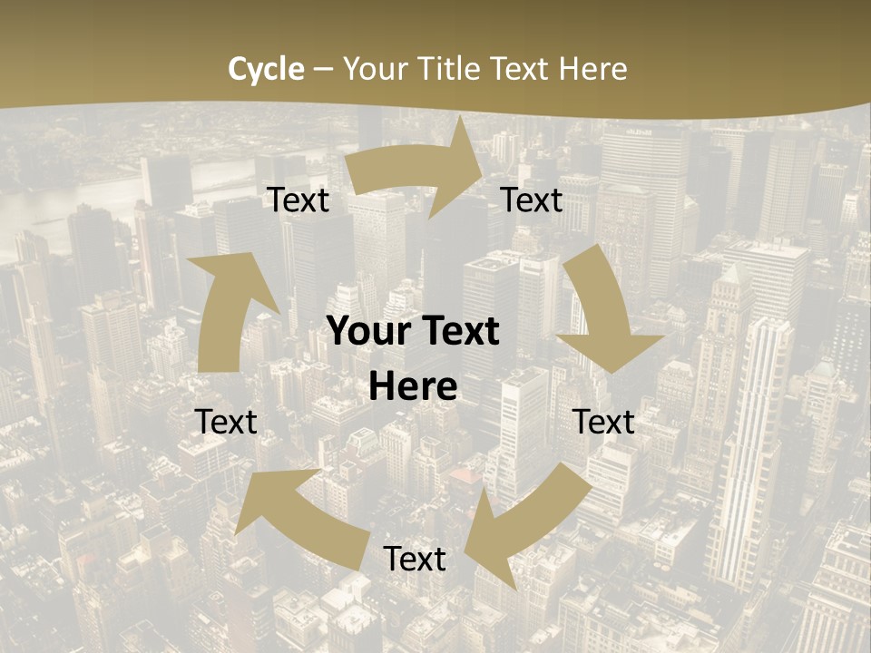 An Aerial View Of A City With Skyscrapers PowerPoint Template