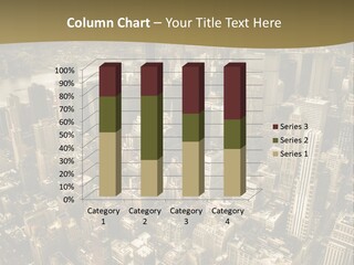 An Aerial View Of A City With Skyscrapers PowerPoint Template