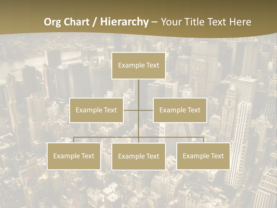 An Aerial View Of A City With Skyscrapers PowerPoint Template