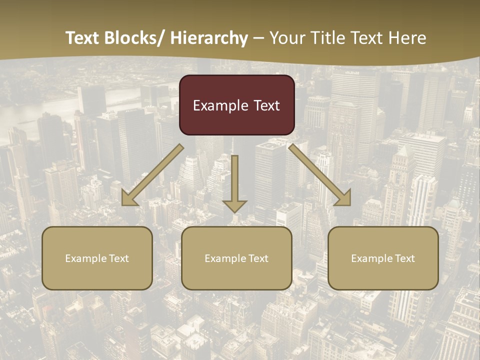 An Aerial View Of A City With Skyscrapers PowerPoint Template