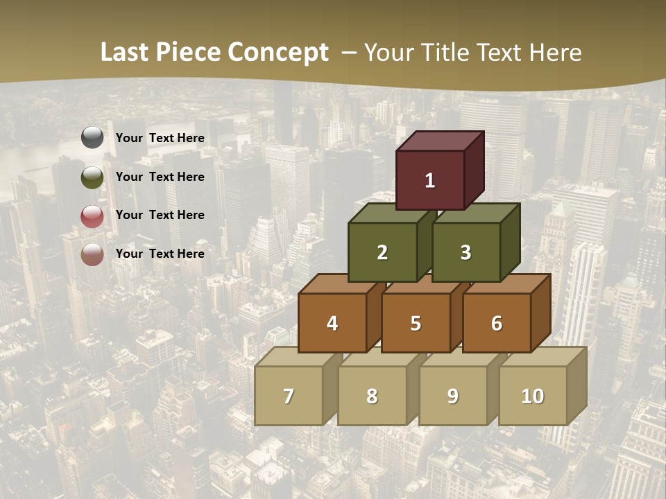 An Aerial View Of A City With Skyscrapers PowerPoint Template