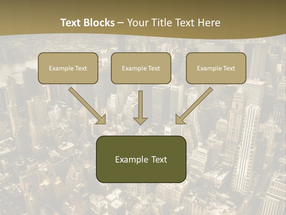 An Aerial View Of A City With Skyscrapers PowerPoint Template