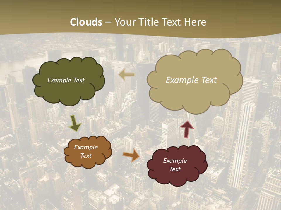 An Aerial View Of A City With Skyscrapers PowerPoint Template