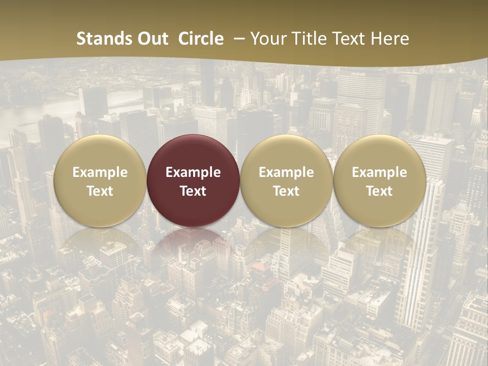 An Aerial View Of A City With Skyscrapers PowerPoint Template