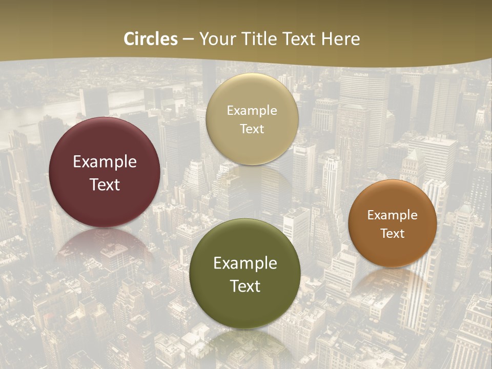 An Aerial View Of A City With Skyscrapers PowerPoint Template