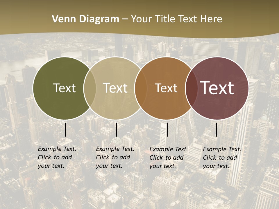 An Aerial View Of A City With Skyscrapers PowerPoint Template