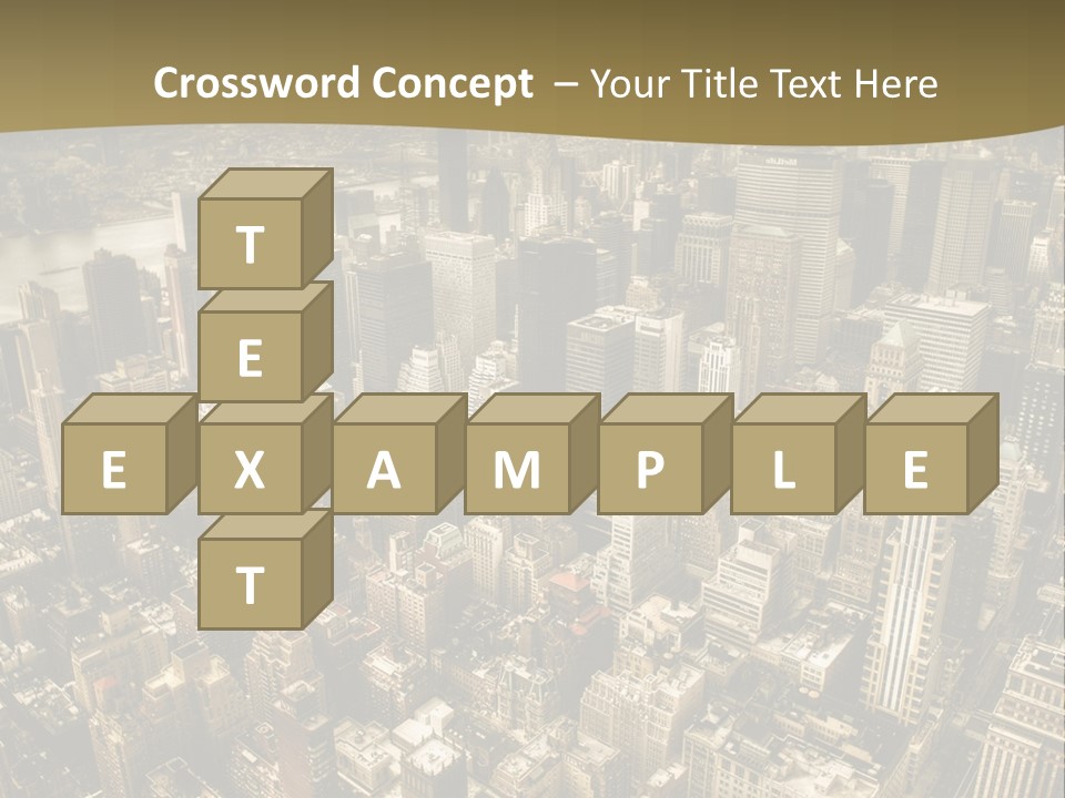 An Aerial View Of A City With Skyscrapers PowerPoint Template