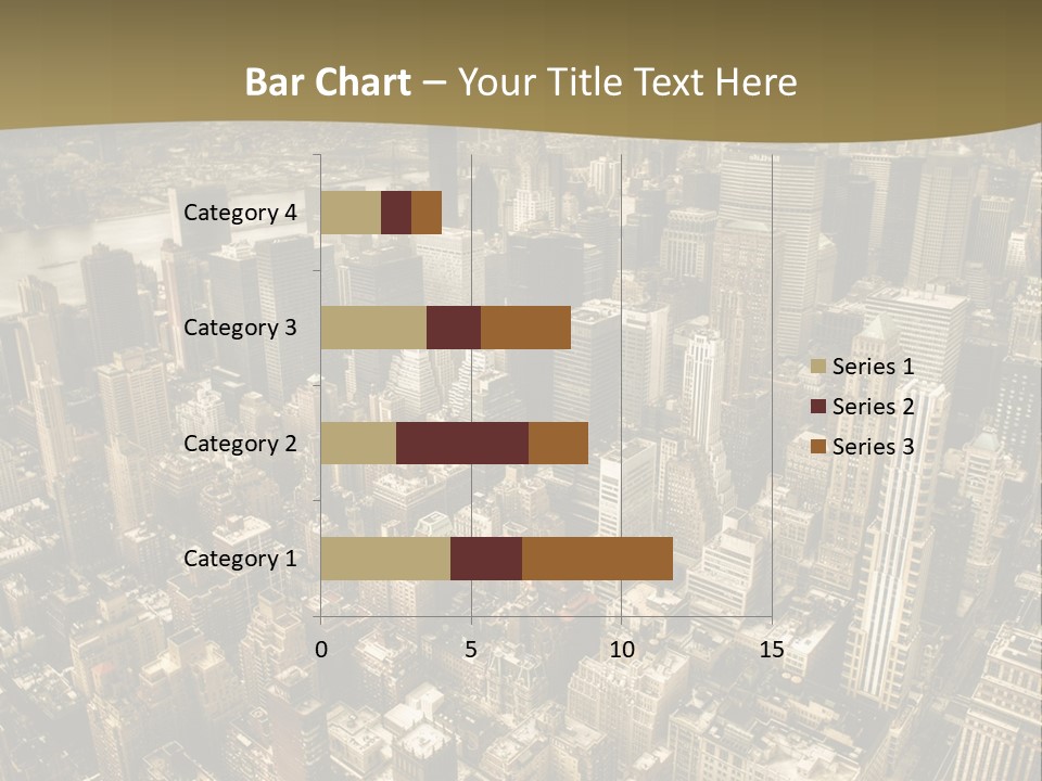 An Aerial View Of A City With Skyscrapers PowerPoint Template