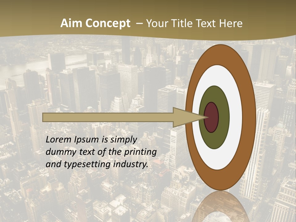 An Aerial View Of A City With Skyscrapers PowerPoint Template