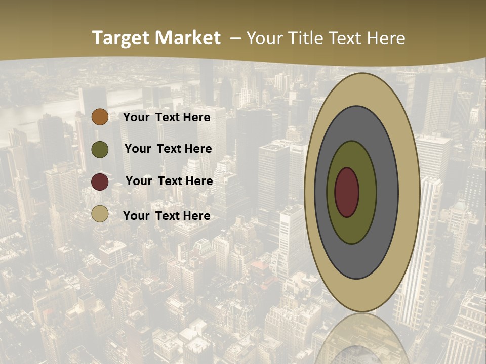 An Aerial View Of A City With Skyscrapers PowerPoint Template