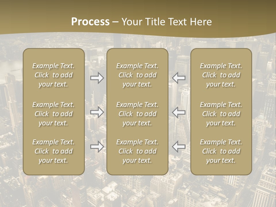 An Aerial View Of A City With Skyscrapers PowerPoint Template