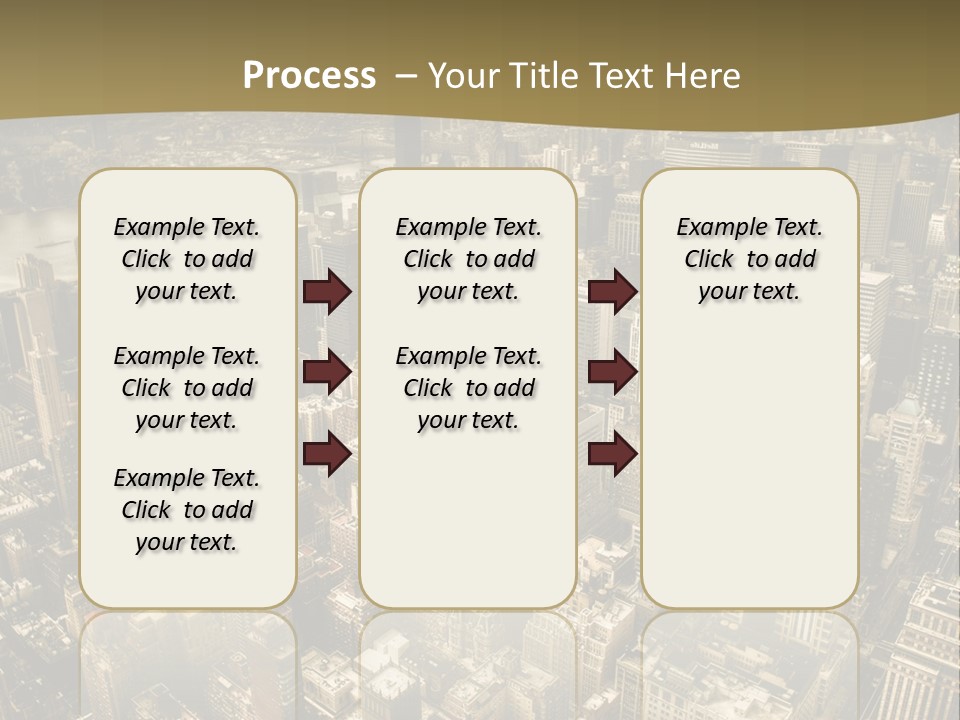 An Aerial View Of A City With Skyscrapers PowerPoint Template