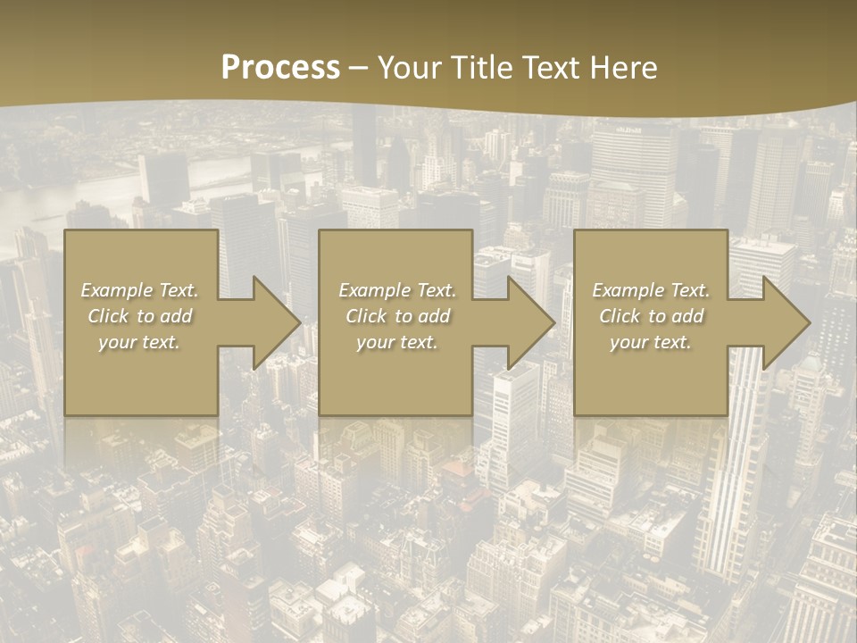 An Aerial View Of A City With Skyscrapers PowerPoint Template