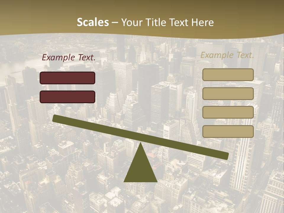 An Aerial View Of A City With Skyscrapers PowerPoint Template