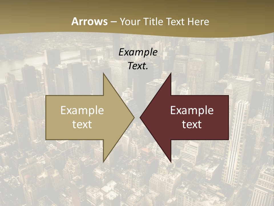 An Aerial View Of A City With Skyscrapers PowerPoint Template