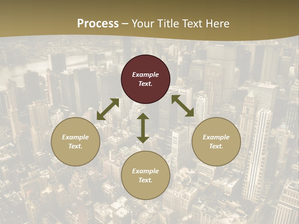An Aerial View Of A City With Skyscrapers PowerPoint Template