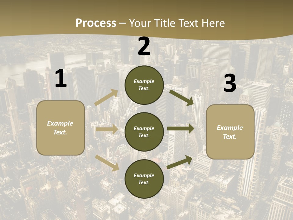 An Aerial View Of A City With Skyscrapers PowerPoint Template