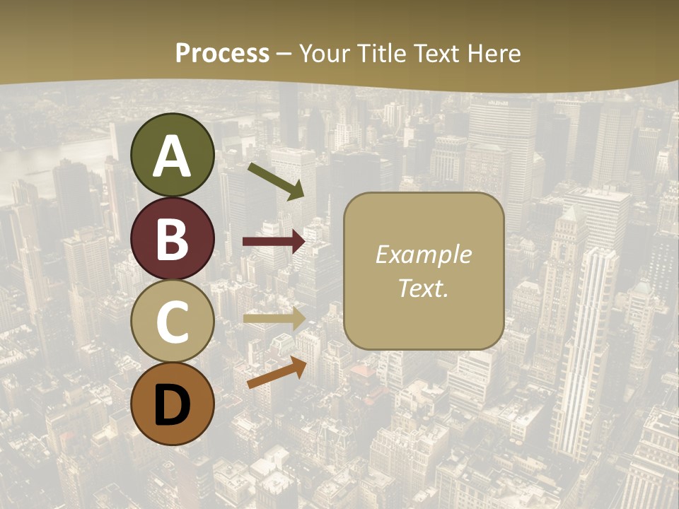 An Aerial View Of A City With Skyscrapers PowerPoint Template
