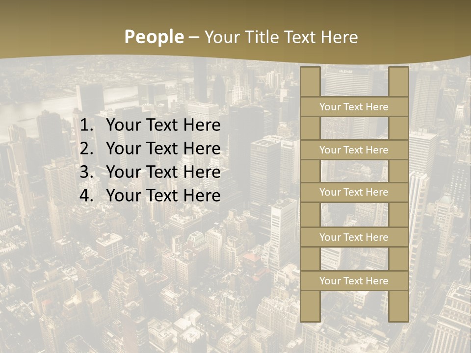 An Aerial View Of A City With Skyscrapers PowerPoint Template