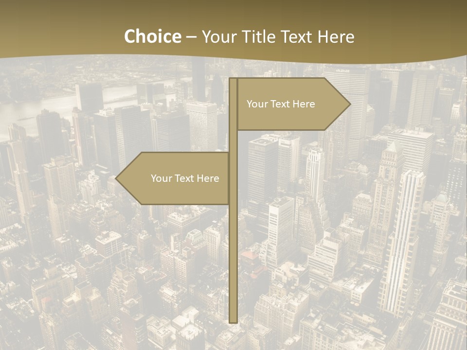 An Aerial View Of A City With Skyscrapers PowerPoint Template