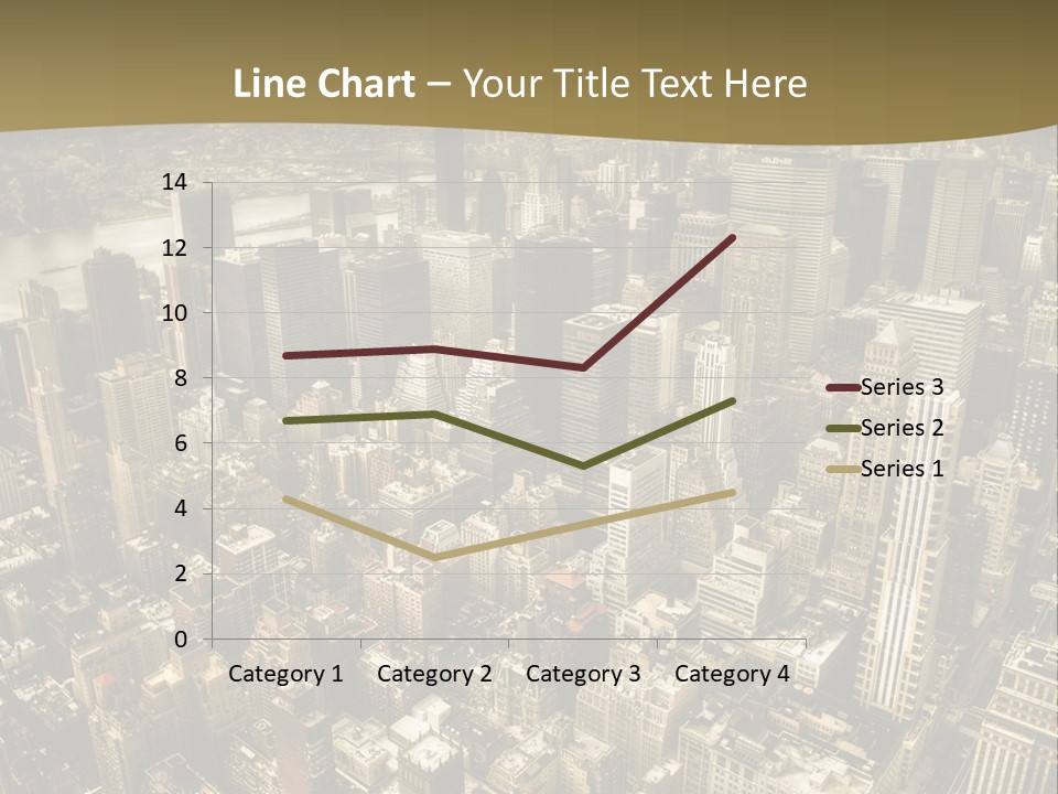 An Aerial View Of A City With Skyscrapers PowerPoint Template
