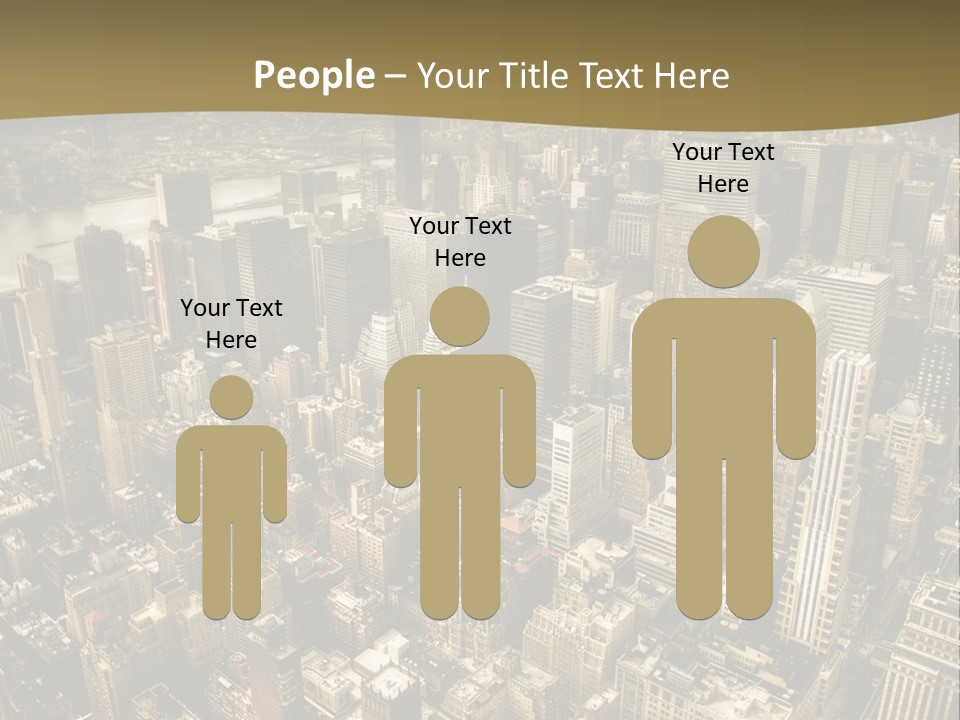 An Aerial View Of A City With Skyscrapers PowerPoint Template