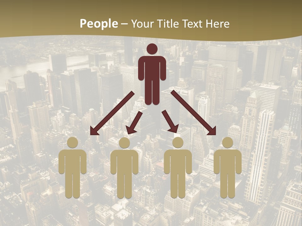 An Aerial View Of A City With Skyscrapers PowerPoint Template
