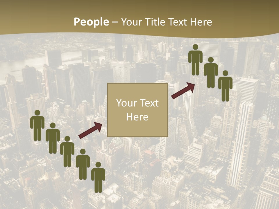 An Aerial View Of A City With Skyscrapers PowerPoint Template