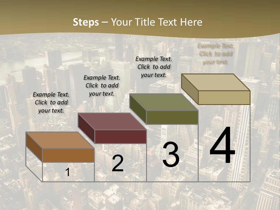 An Aerial View Of A City With Skyscrapers PowerPoint Template