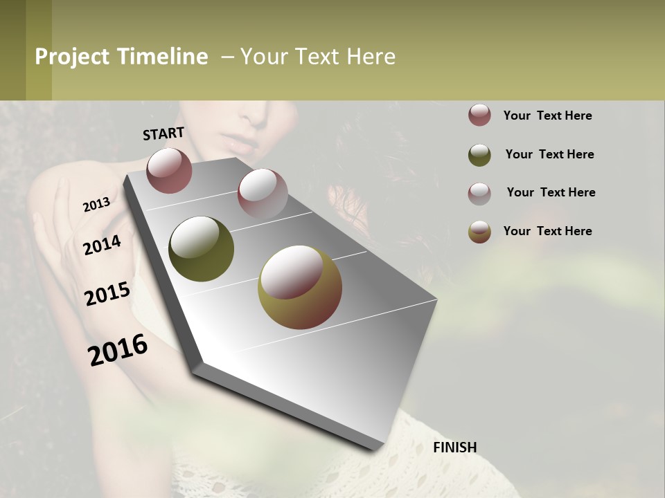 A Beautiful Woman In A White Dress Sitting Next To A Tree PowerPoint Template