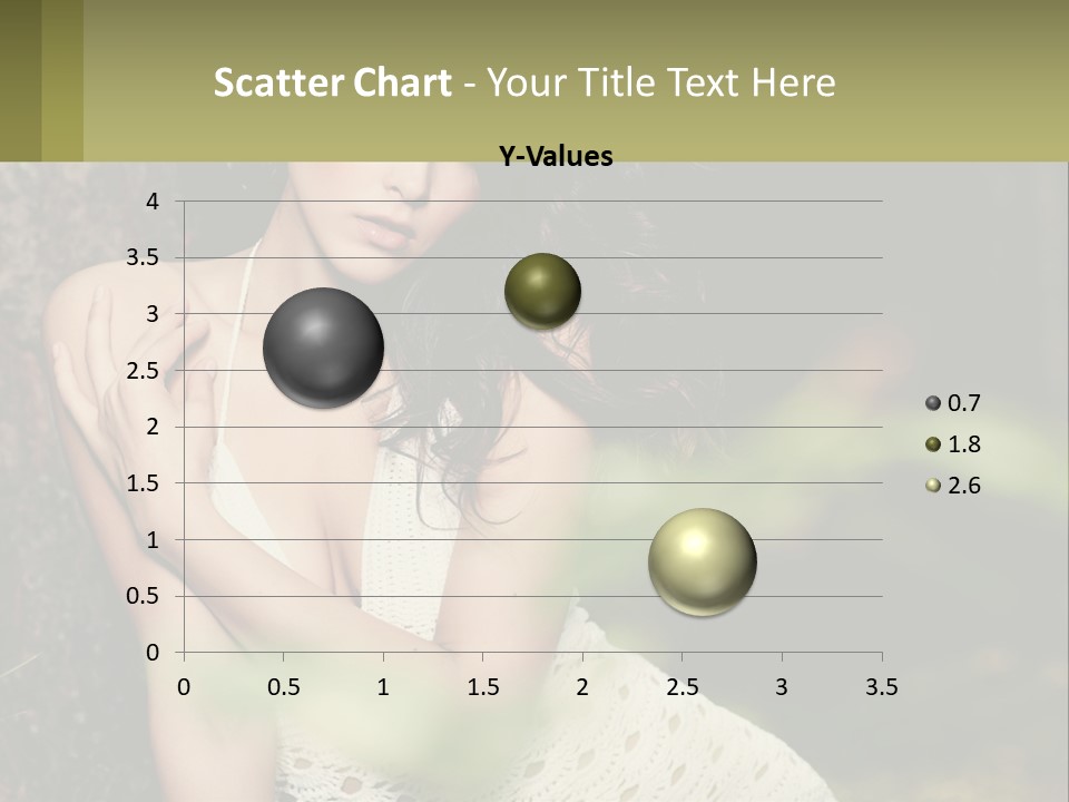 A Beautiful Woman In A White Dress Sitting Next To A Tree PowerPoint Template
