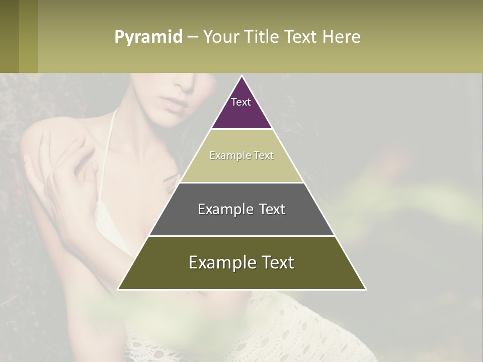 A Beautiful Woman In A White Dress Sitting Next To A Tree PowerPoint Template