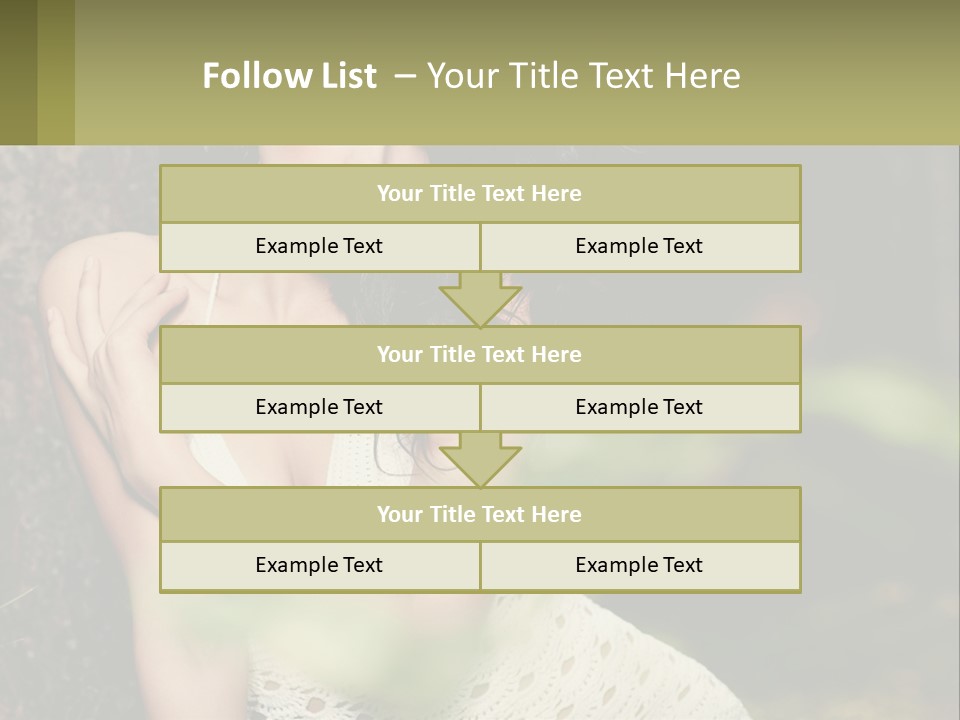 A Beautiful Woman In A White Dress Sitting Next To A Tree PowerPoint Template