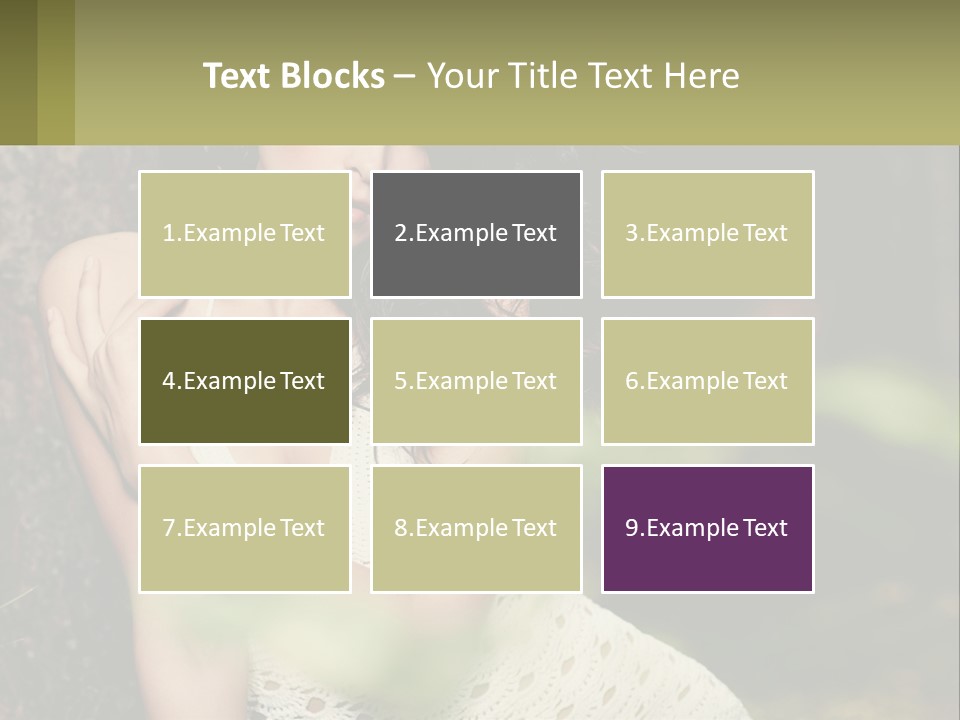 A Beautiful Woman In A White Dress Sitting Next To A Tree PowerPoint Template