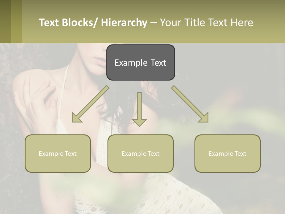 A Beautiful Woman In A White Dress Sitting Next To A Tree PowerPoint Template
