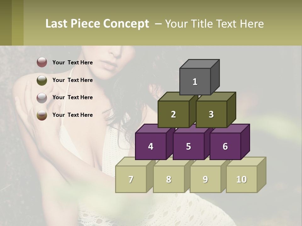 A Beautiful Woman In A White Dress Sitting Next To A Tree PowerPoint Template