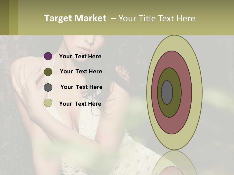 A Beautiful Woman In A White Dress Sitting Next To A Tree PowerPoint Template